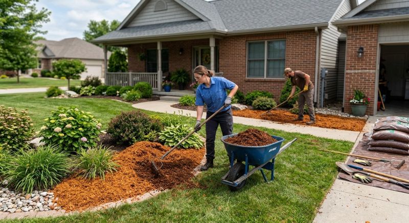 Cedar Mulch Installation in Ventura County, CA